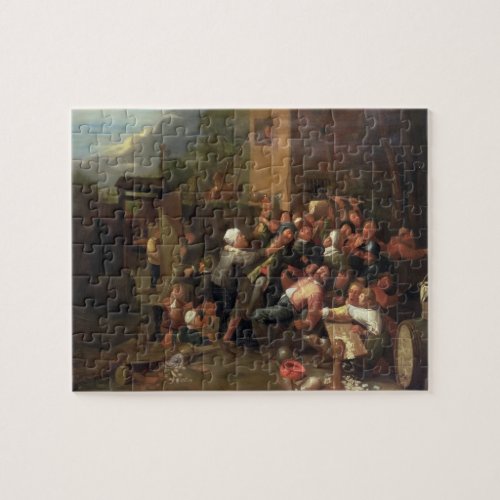 A Fight Outside a Tavern Jigsaw Puzzle