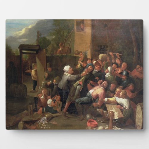 A Fight Outside a Tavern Plaque