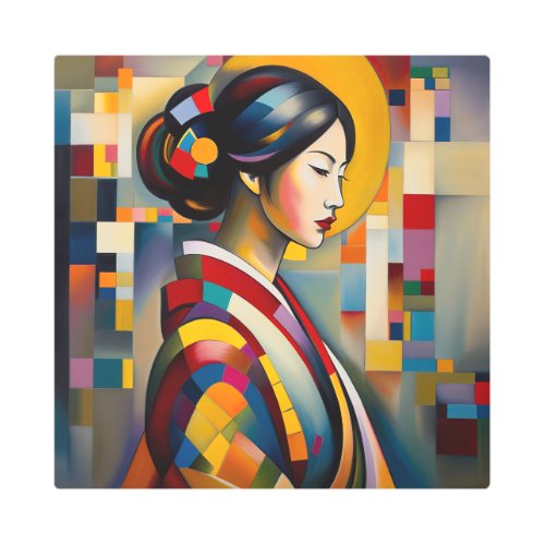 A figure of a Japanese Woman   Abstract Art
