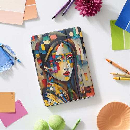 A figure of a Japanese Woman   Abstract Art iPad Air Cover
