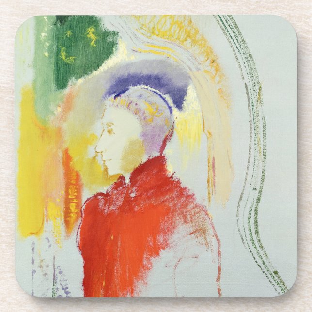 A Figure (w/c on paper) Beverage Coaster (Front)