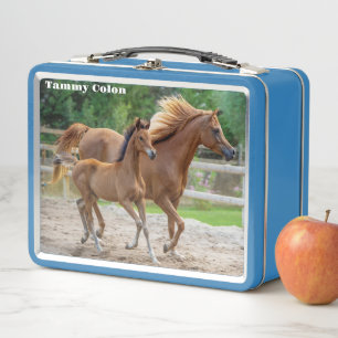 A Filly and her Mom Metal Lunch Box