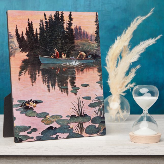 A Fine Catch by John Clymer Plaque (Side)