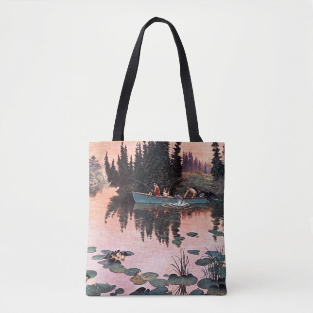 A Fine Catch by John Clymer Tote Bag (Front)