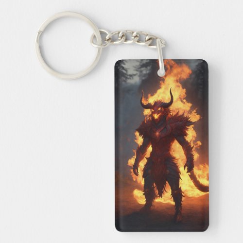 A fire mythical creature keychain