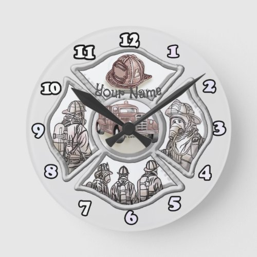 A Firefighter Maltese Cross Clock