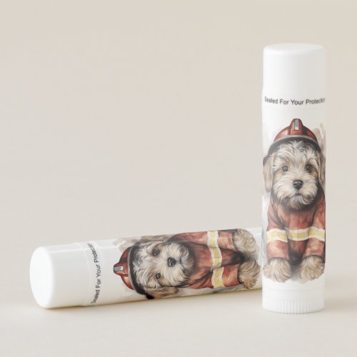 A Firefighters Best Friend Dog Fireman Outfit Lip Balm