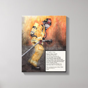 A Firefighter's Prayer Canvas Art