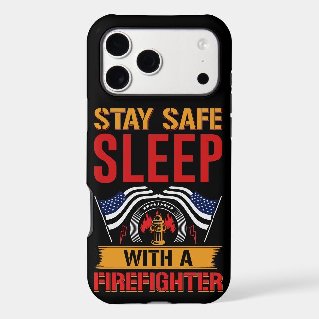 A firefighter's spirited message on a bold t-shirt Case-Mate iPhone case (Back)