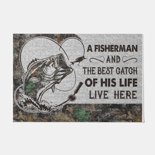A Fisherman And The Best Catch of His Life Doormat