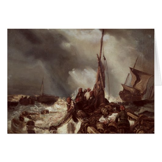 A Fisherman Pulling in a Net, 1868 Cards (Front Horizontal)