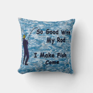 A Fisherman's Bragging Home Gift Throw Pillow