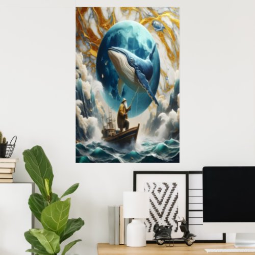 A Fishermans Cosmic Catch Poster