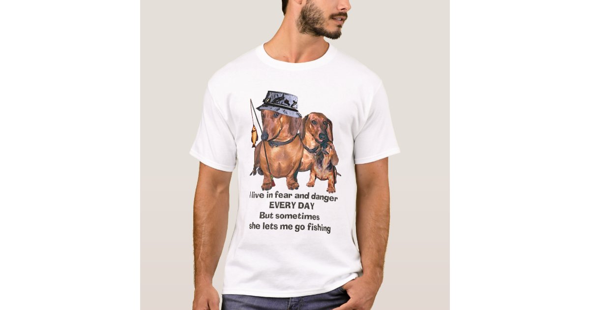 A Fishing Dachshund T-Shirt