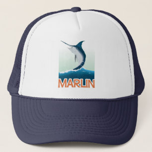 A fishing gift from sea: Shiny marlin Trucker Hat
