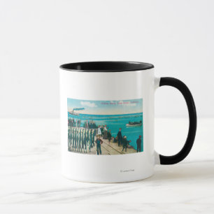 A Fishing Scene with a Huge Catch Mug