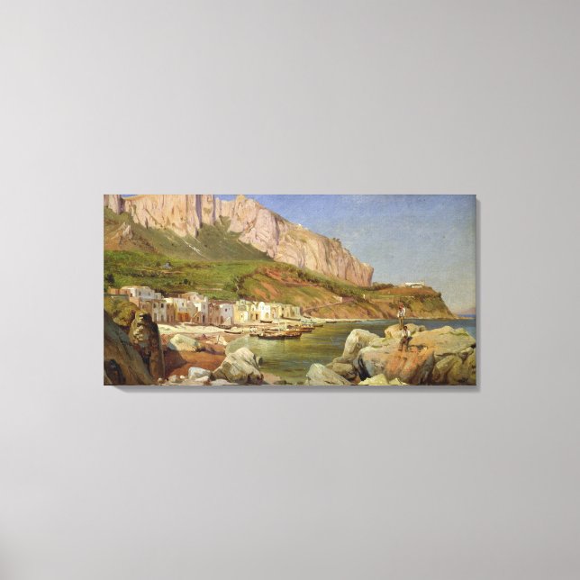 A Fishing Village at Capri Canvas Print (Front)