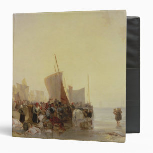 A Fishmarket Near Boulogne, c.1824 (oil on canvas) 3 Ring Binder