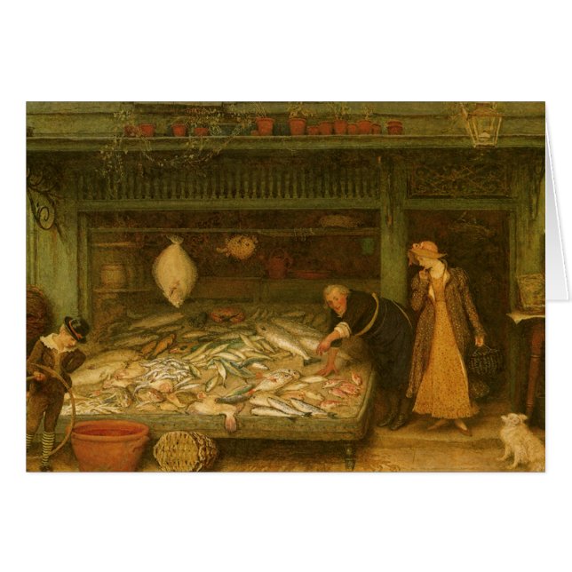 A Fishmonger's Shop by Frederick Walker Cards (Front Horizontal)