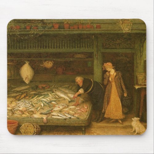A Fishmongers Shop by Frederick Walker Mouse Pad