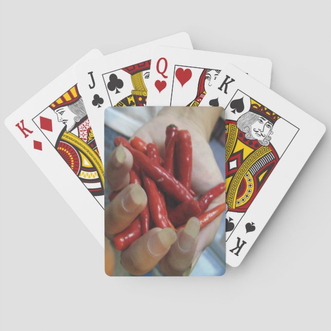 A Fistful of Chili's Poker Cards (Back)