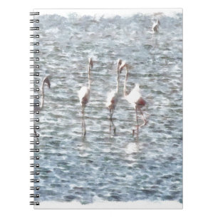 A Flamboyant Pat Of Flamingos Notebook