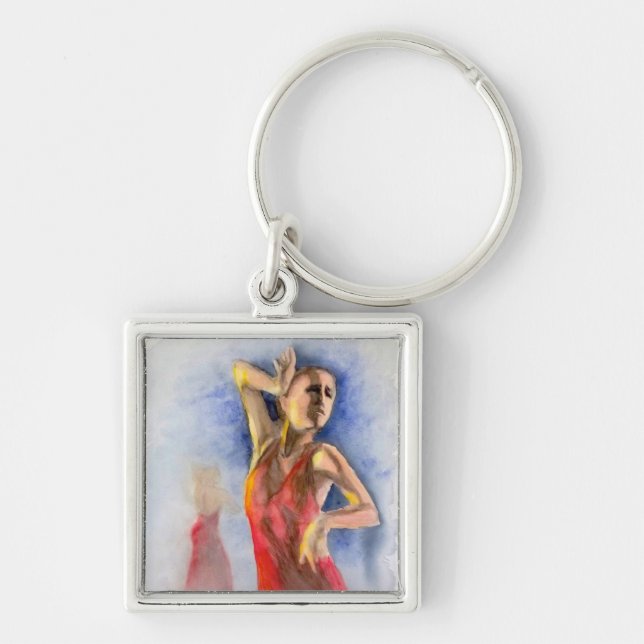 A FLAMENCO DANCER  2 KEYCHAIN (Front)
