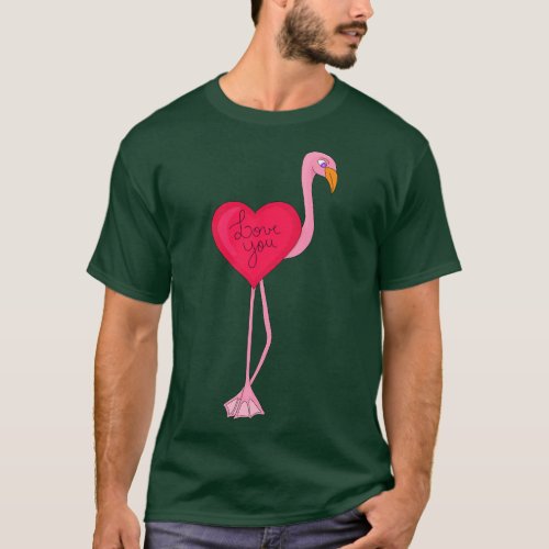 A Flamingo in Love T_Shirt