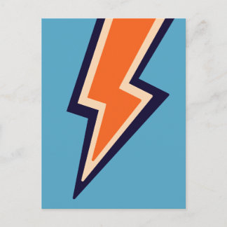 A Flash of Inspiration (blue) Abstract Art Postcard