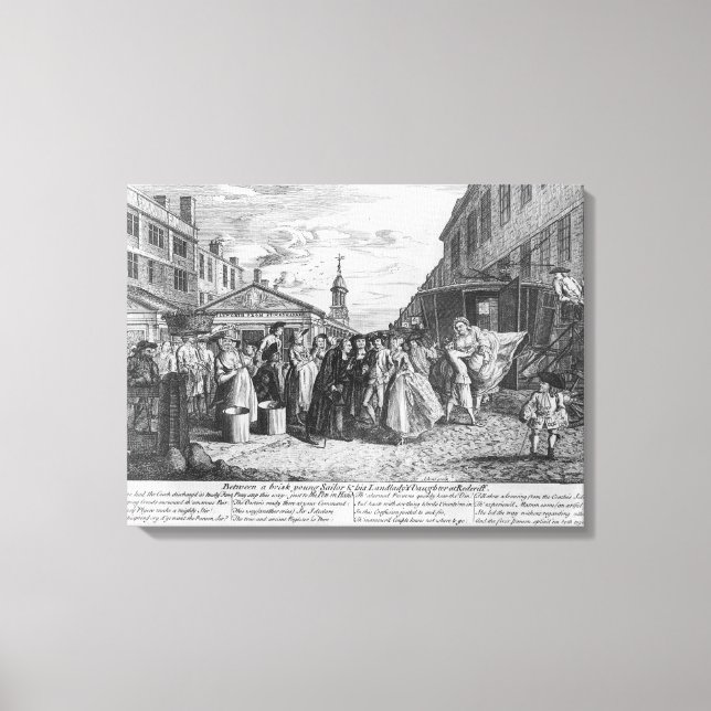 A Fleet Wedding, 1747 Canvas Print (Front)