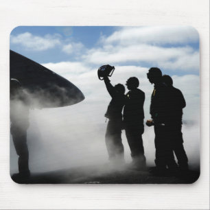 A flight deck crew member mouse pad