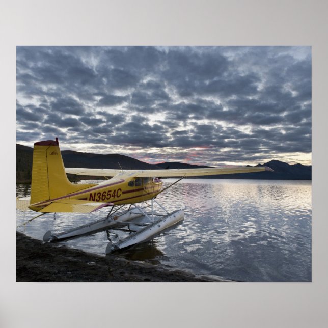 A floatplane in scenic Takahula Lake Poster (Front)