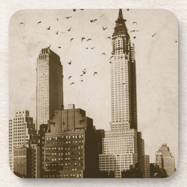 A flock of birds flying drink coaster (Front)