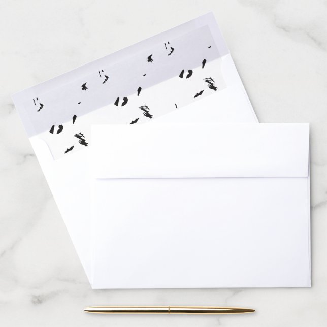 A flock of birds flying in the sky. envelope liner (Desk)