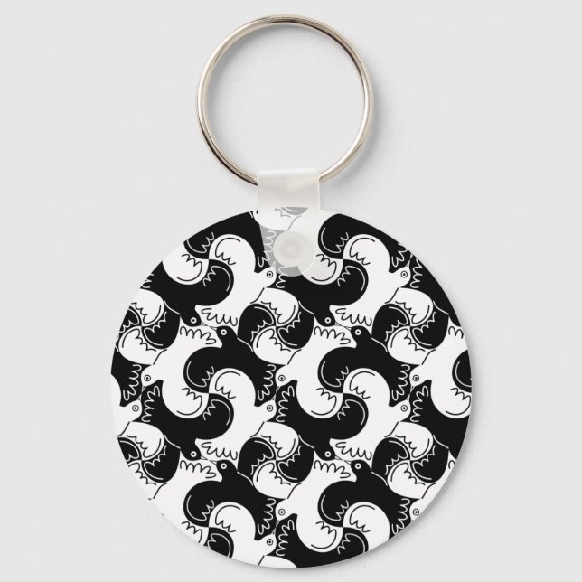 A Flock of Birds Keychain (Front)