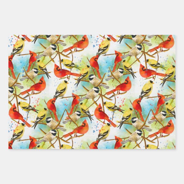 A Flock of Feathers  Wrapping Paper Sheets (Front 3)