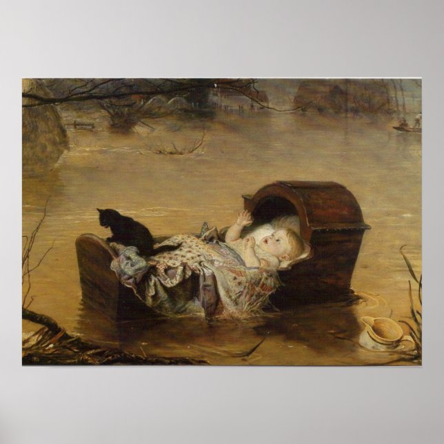 A Flood by John Everett Millais Poster (Front)
