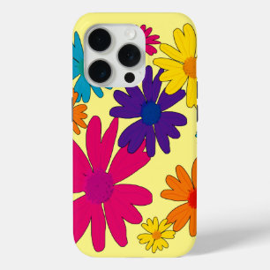 A floral bed of daisy flowers iPhone 15 pro case