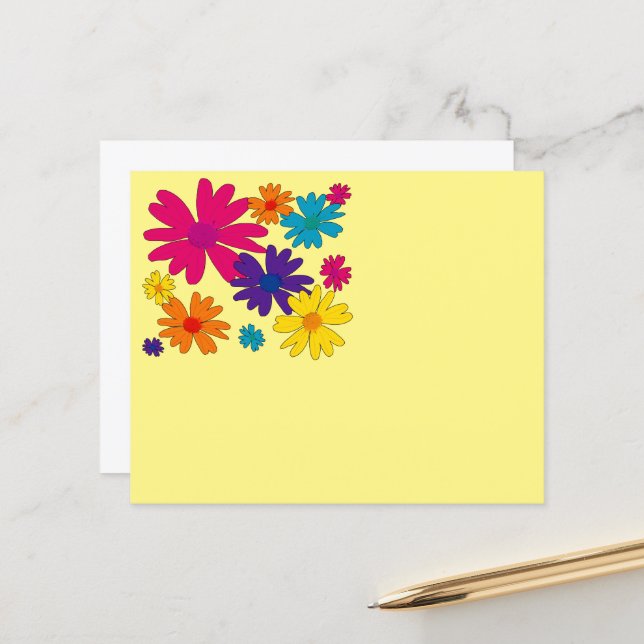 A floral bed of daisy flowers Stationery Paper (Front/Back In Situ)