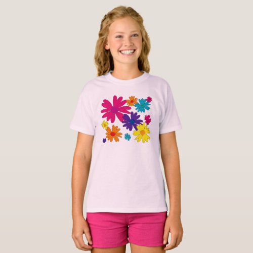 A floral bed of daisy flowers  T_Shirt
