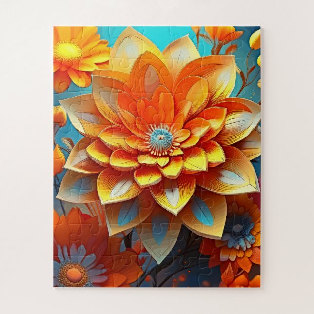 A floral illustration children's jigsaw puzzle (Vertical)