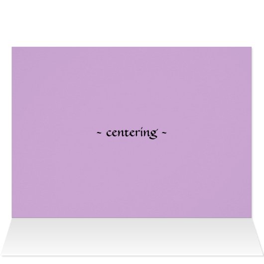 a floral mandala card for centering (Inside Horizontal (Top))