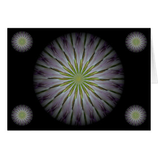 a floral mandala card for centering