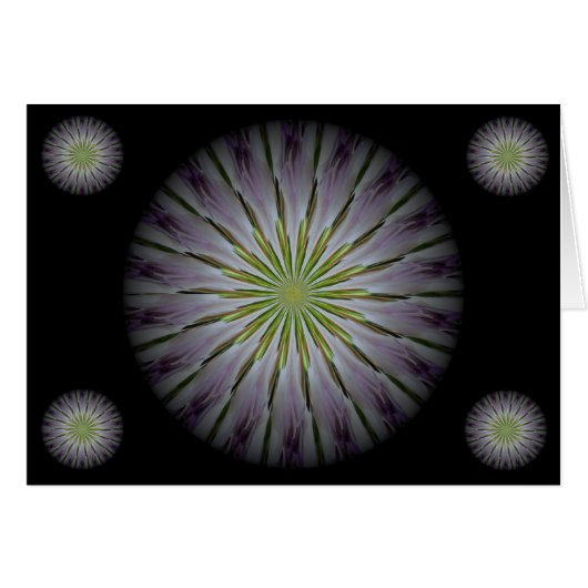 a floral mandala card for centering (Front Horizontal)