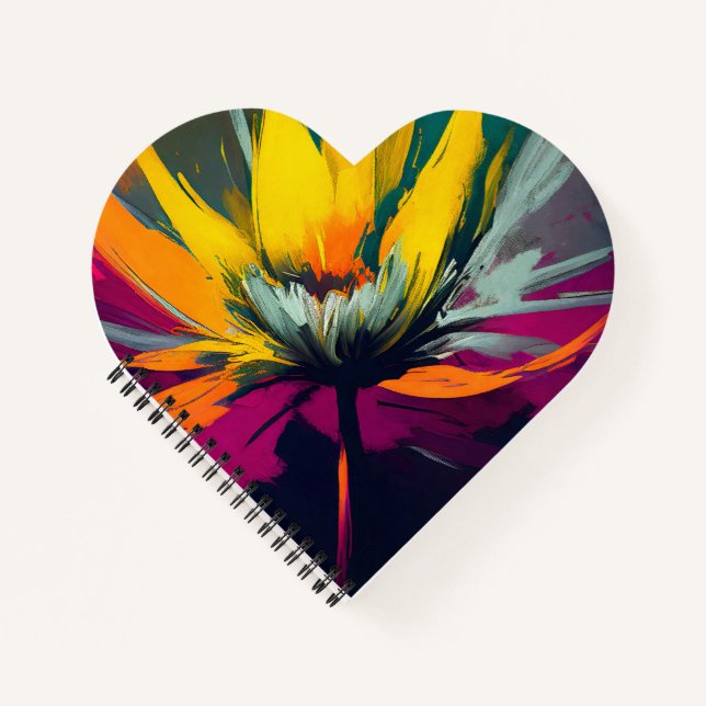 A Floral Odyssey – Expressive Bloom In Motion Notebook (Front)