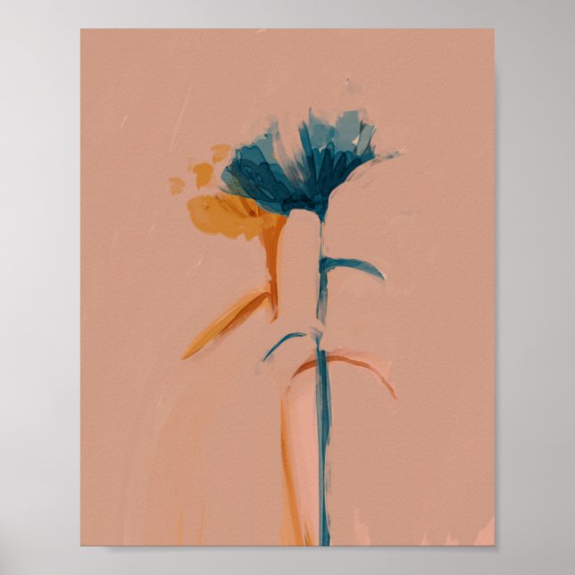A Floral Partnership - Abstract Flowers Poster (Front)