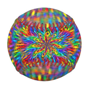 A Floral Tie Dye Baseball