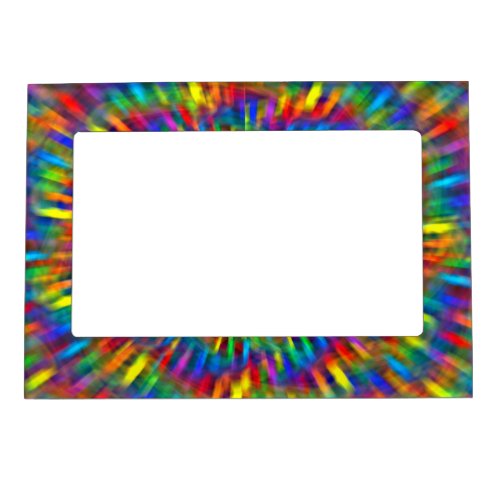A Floral Tie Dye Magnetic Frame