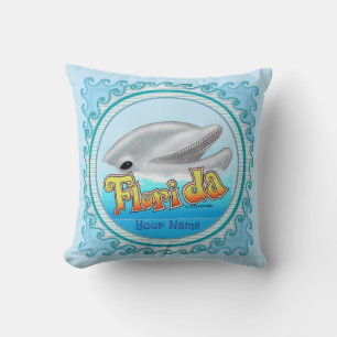 A Florida Dolphin Throw Pillow