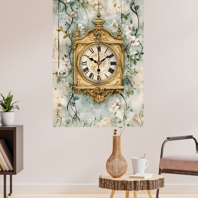 A flötenuhr (flute clock), or a singing bird autom poster (Living Room 3)